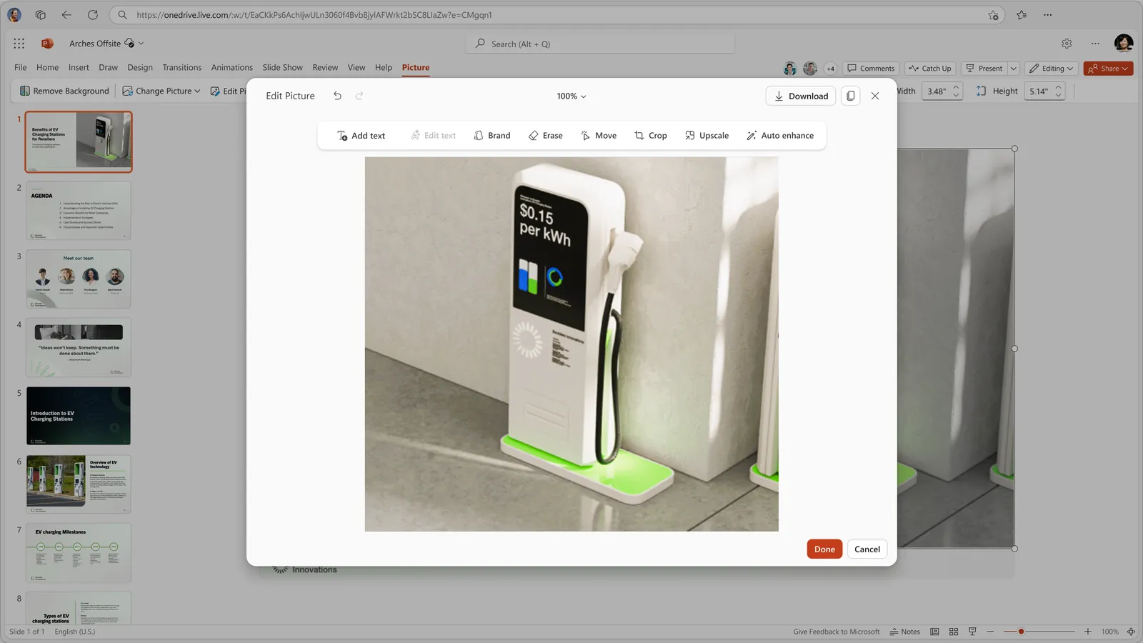 Edit images in PowerPoint with Copilot